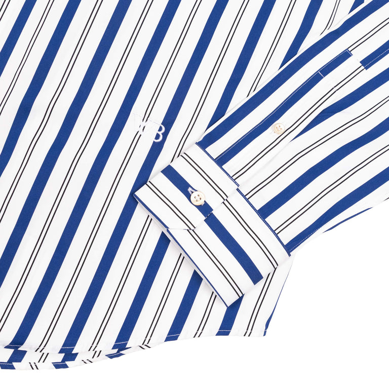 Wales Bonner Eclipse Shirt - 46 / White / Blue / Black - 2
