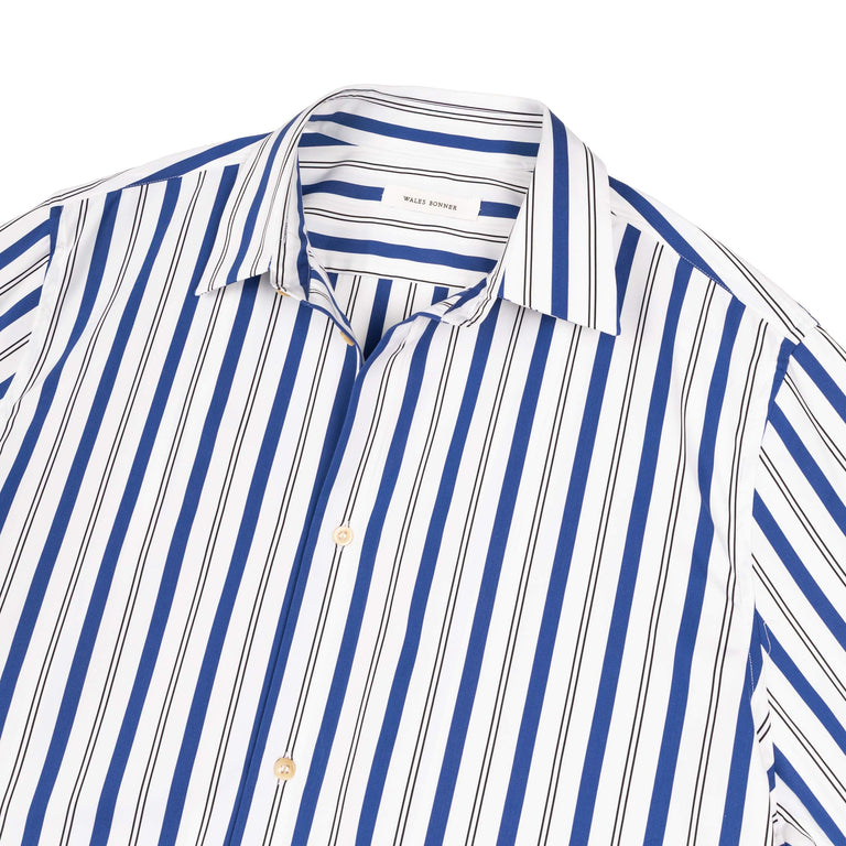 Wales Bonner Eclipse Shirt - 46 / White / Blue / Black - 3
