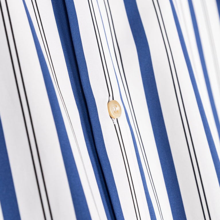 Wales Bonner Eclipse Shirt - 46 / White / Blue / Black - 4
