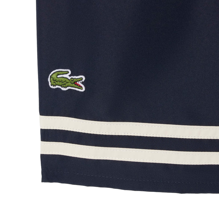 Lacoste Contrast Stripe Swim Trunks - L / Blackbird / Naturel Clair - 4