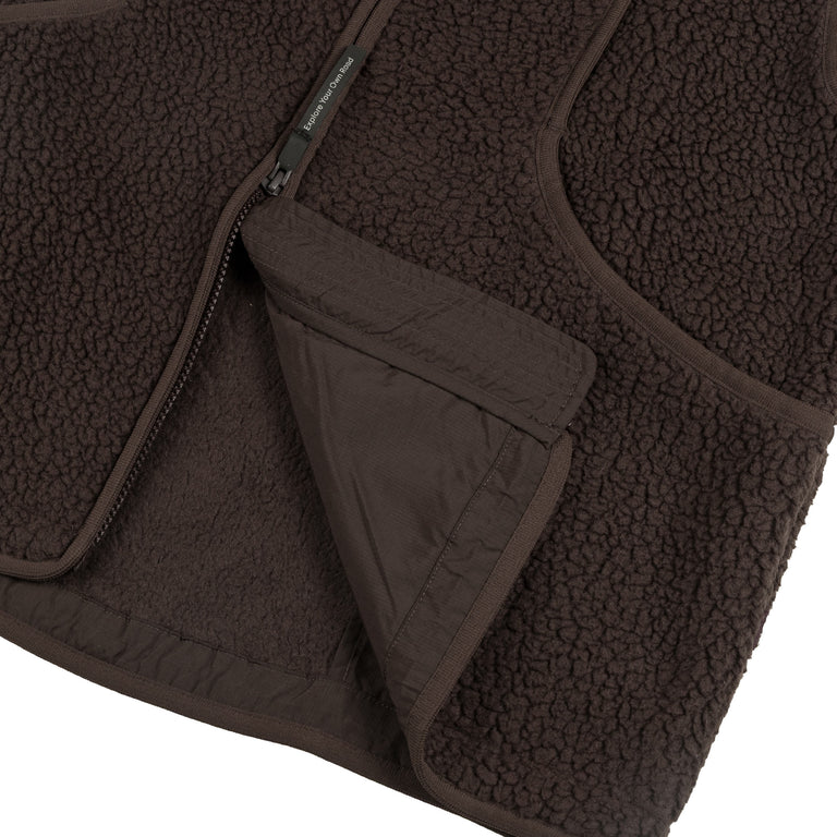 Pas Normal Studios Off-Race Pile Fleece Vest - XL / Light Brown - 3
