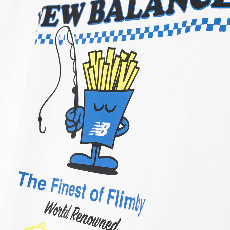 New Balance Fish and Chips T-Shirt - XL / White - 4