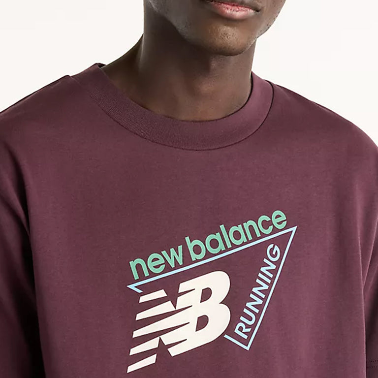 New Balance Classic Tri-Logo T-Shirt - XL / Cherry Leather - 3