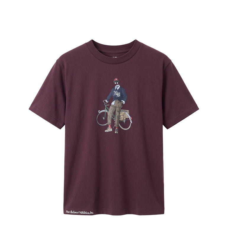 New Balance Varsity Bike T-Shirt - XL / Cherry Leather - 1
