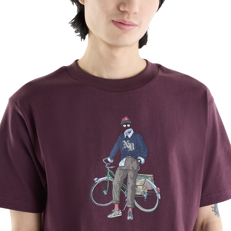 New Balance Varsity Bike T-Shirt - XL / Cherry Leather - 4
