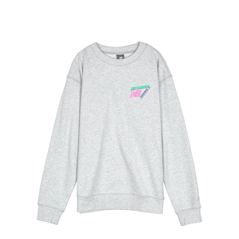 New Balance Classic Tri-Logo French Terry Crew - XL / Ash Heather - 2