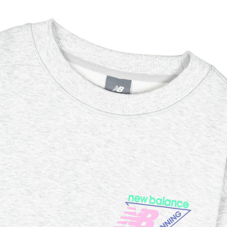 New Balance Classic Tri-Logo French Terry Crew - XL / Ash Heather - 3