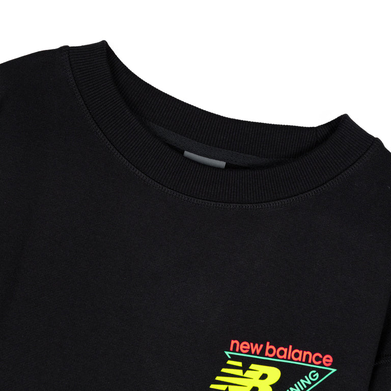 New Balance Classic Tri-Logo French Terry Crew - M / Black - 3