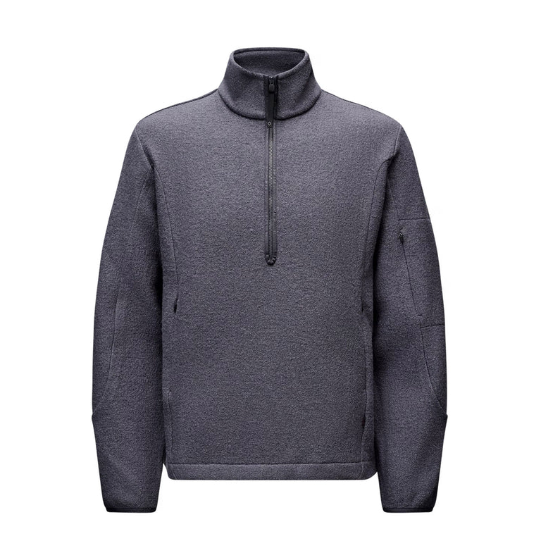Pas Normal Studios	Off-Race Boiled Wool Half-Zip - L / Steel - 1