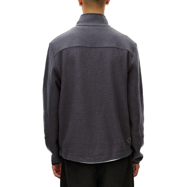 Pas Normal Studios	Off-Race Boiled Wool Half-Zip - L / Steel - 5