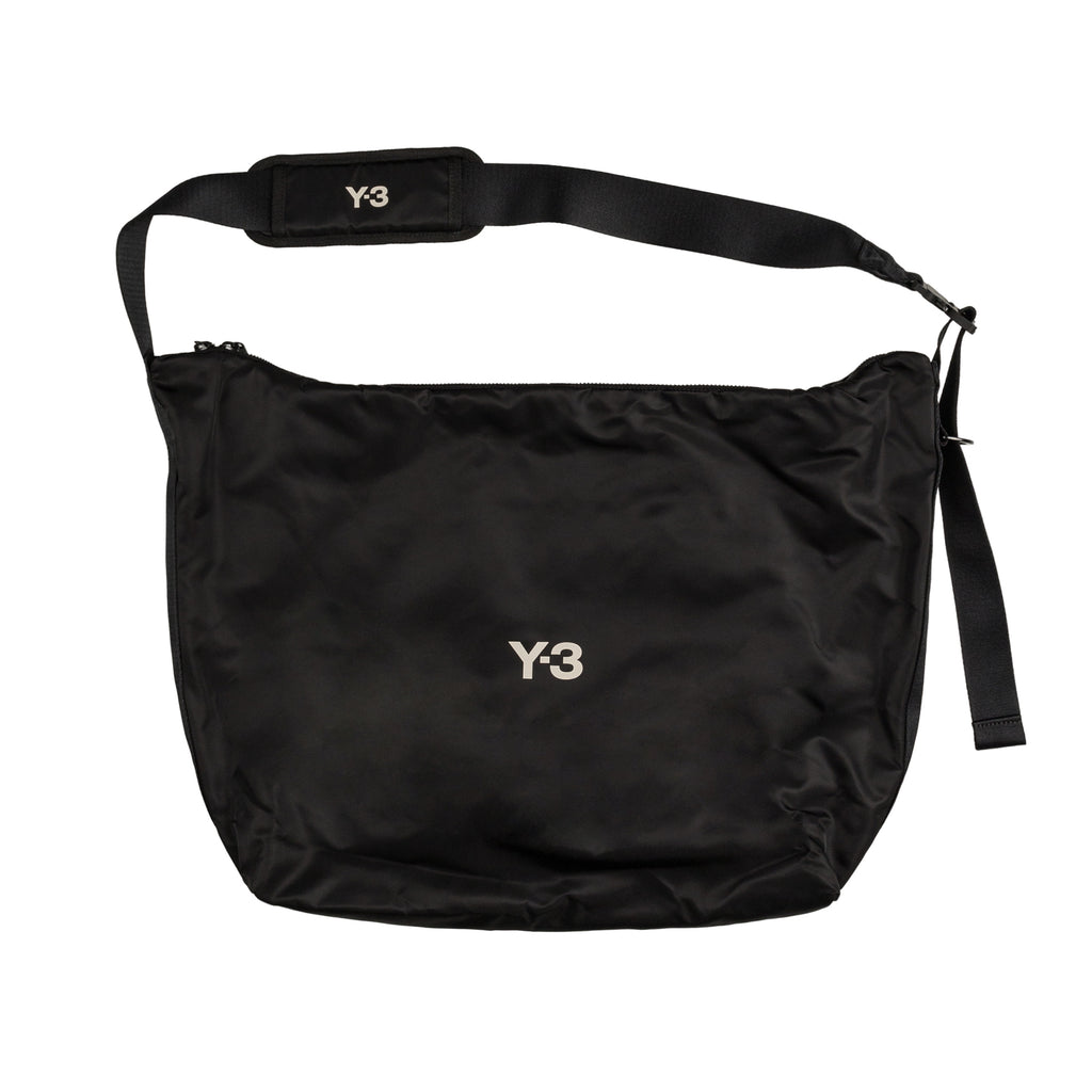 Black Leather Spacious Crossbody Bags Adidas Yohji Yamamoto