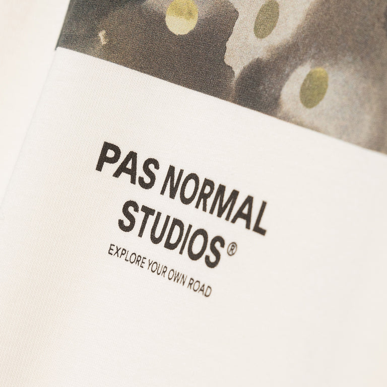 Pas Normal Studios	Off-Race Cotton Tech Graphic T-Shirt - M / Off White - 3