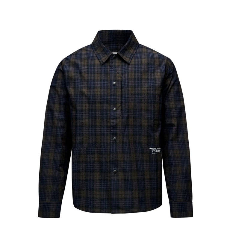 Pas Normal Studios	Off-Race Seersucker Shirt - S / Dark Navy - 1