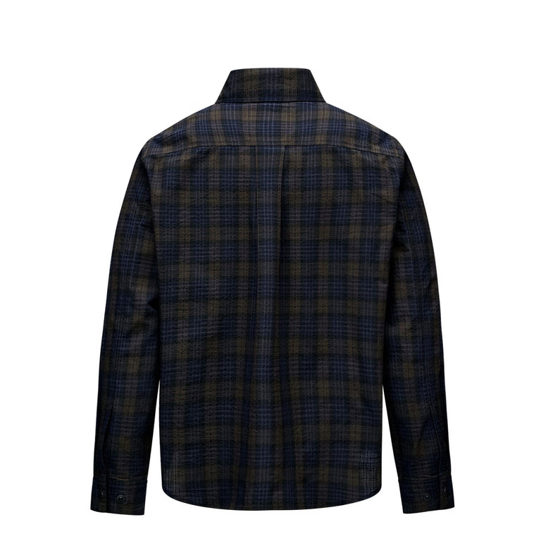 Pas Normal Studios	Off-Race Seersucker Shirt - S / Dark Navy - 2