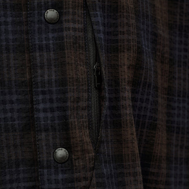 Pas Normal Studios	Off-Race Seersucker Shirt - S / Dark Navy - 3