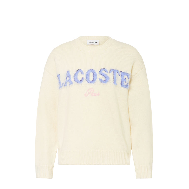 Lacoste Intarsia Branded Carded Pullover - XXL / Off White
