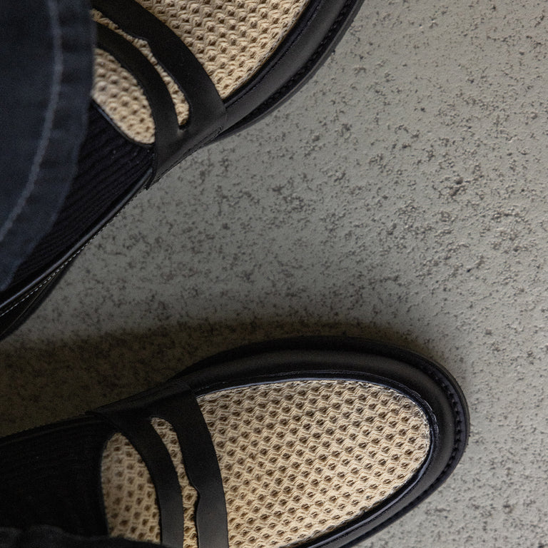 Duke + Dexter Wilde Rattan Loafer onfeet