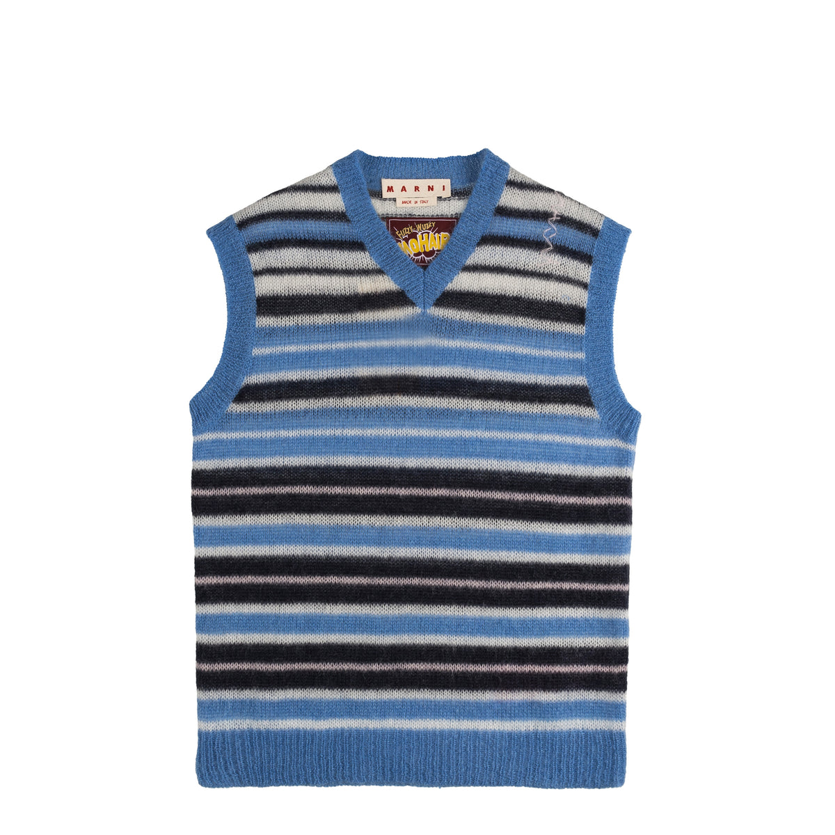 V NECK STRIPED GILET main image 1