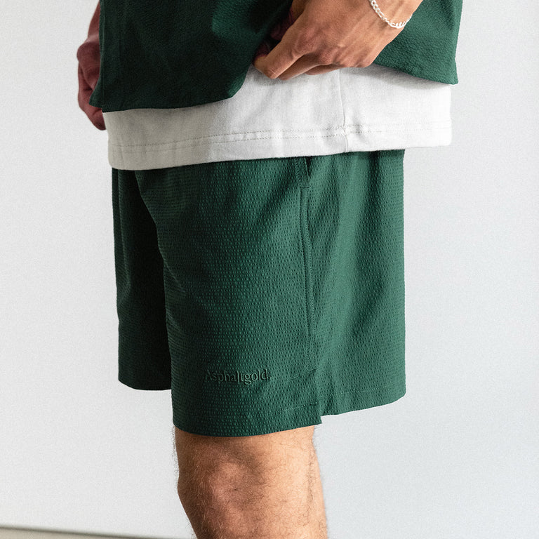 Asphaltgold Essential Track Shorts onfeet