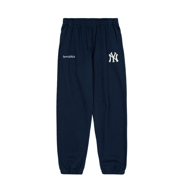 Sporty & Rich Heritage Yankees Serif Sweatpant - M / Dark Navy
