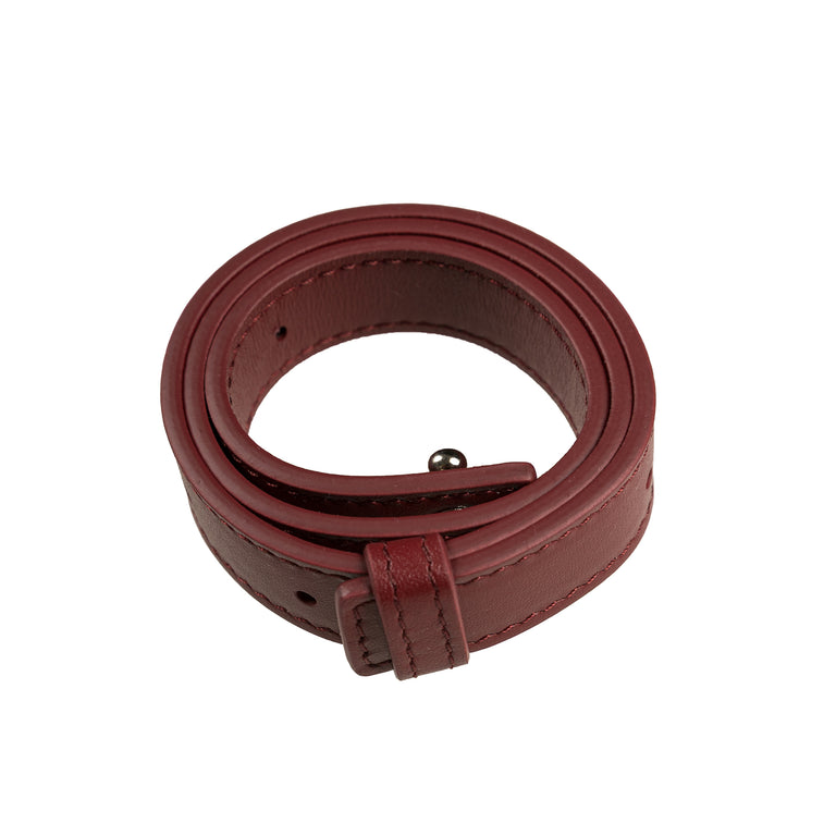 Courreges Reedition Leather Camera Bag (Dark Red)