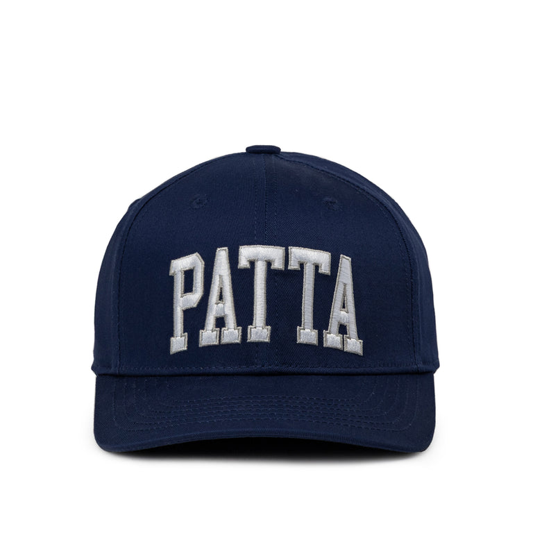 Patta Arc Logo Snapback Cap (Black / Estate Blue / Estate Blue)