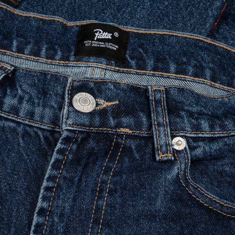 Patta Whole Lotta Labels Denim Pants (Light Blue Denim)
