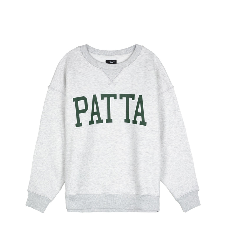 Patta Arc Logo Crewneck Sweater - XXL / Light Melange Grey
