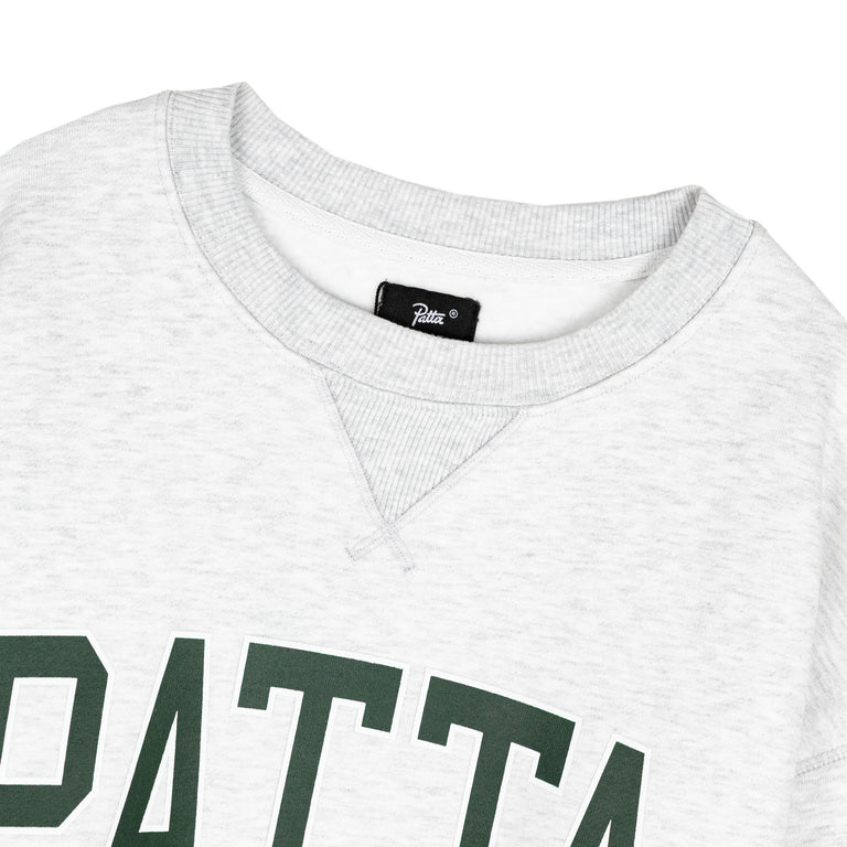 Patta Arc Logo Crewneck Sweater - XXL / Light Melange Grey - 2