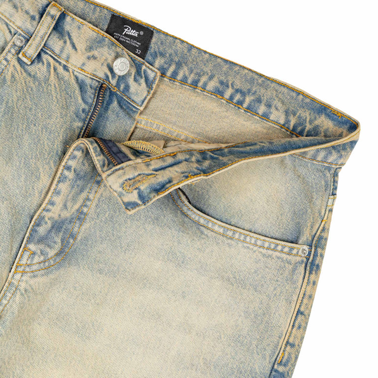 Patta Dirty Whiskers Denim Pants - 28 / Sandwash - 3