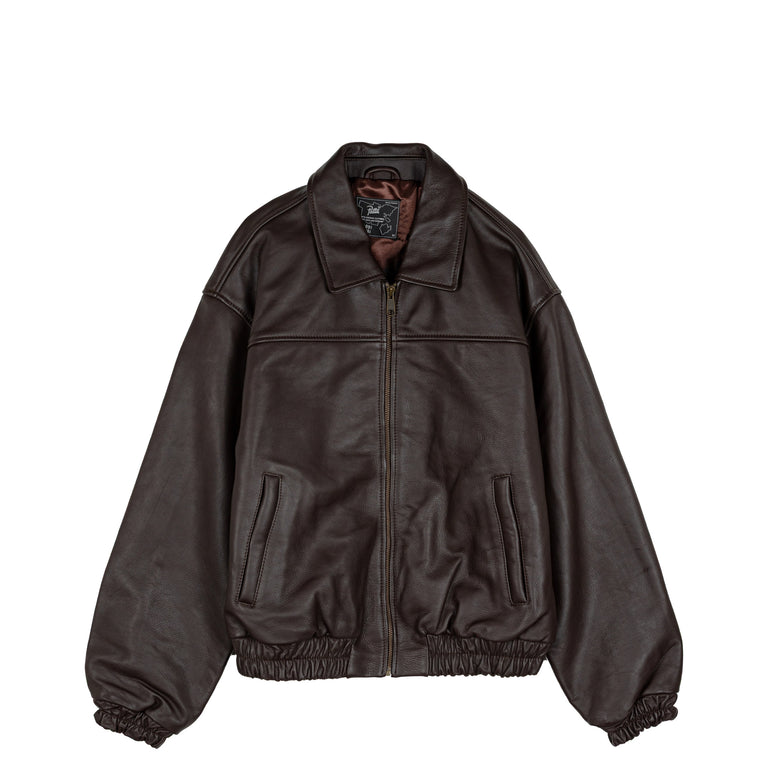 Patta Leather Bomber Jacket - L / Coffee Bean - 2