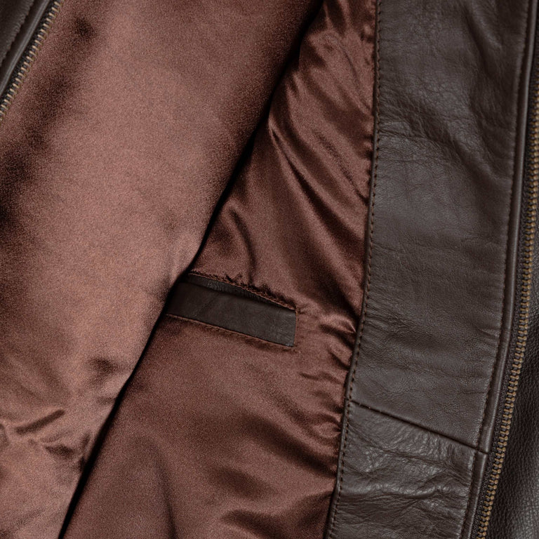 Patta Leather Bomber Jacket - L / Coffee Bean - 6