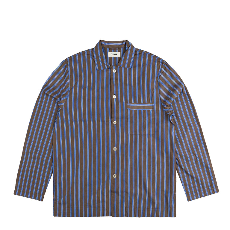 Tekla Pyjamas Shirt - XL / Chestnut Stripes
