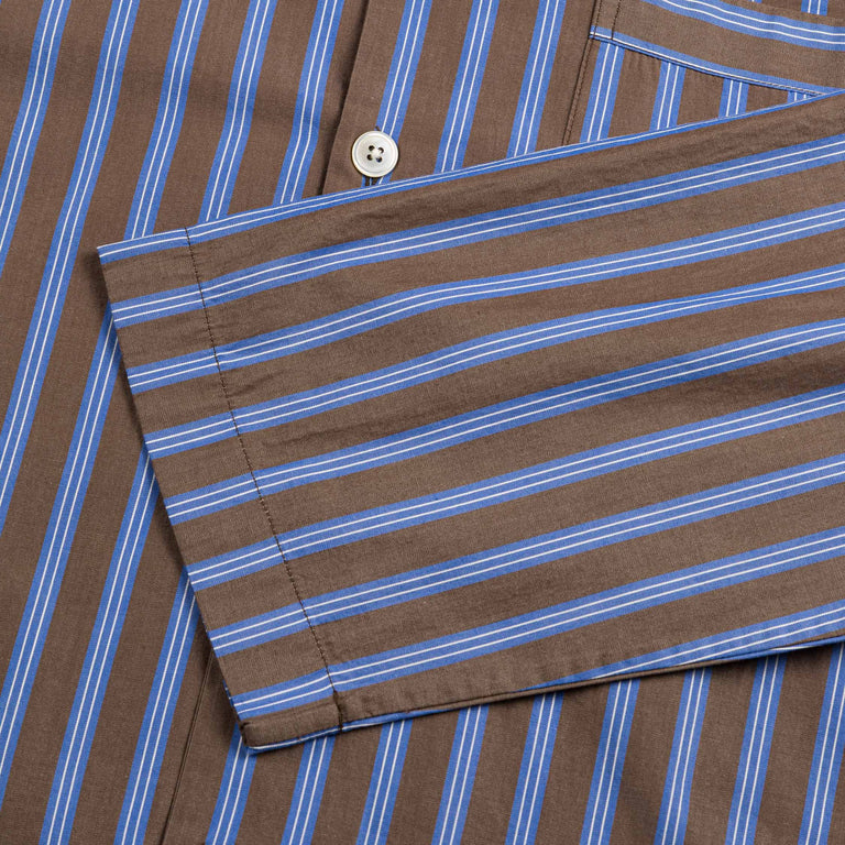 Tekla Pyjamas Shirt - XL / Chestnut Stripes - 3
