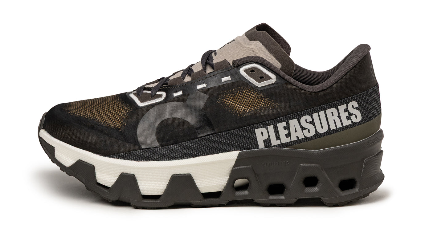 PLEASURES × The Loop × On Cloudmonster 2 ON CLOUD x PLEASURES x THE LOOP Cloudmonster 2 “Mist/Olive