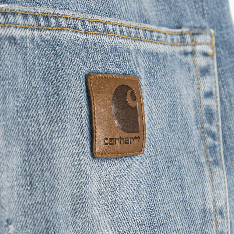 Carhartt WIP Aaron Pant - 32 / Blue / Burst Washed - 5
