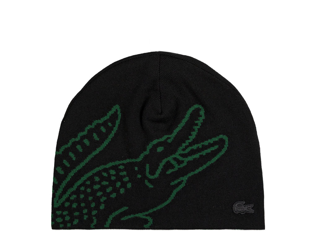 Lacoste Wool Jacquard Crocodile Beanie Accessoires » Buy online now!