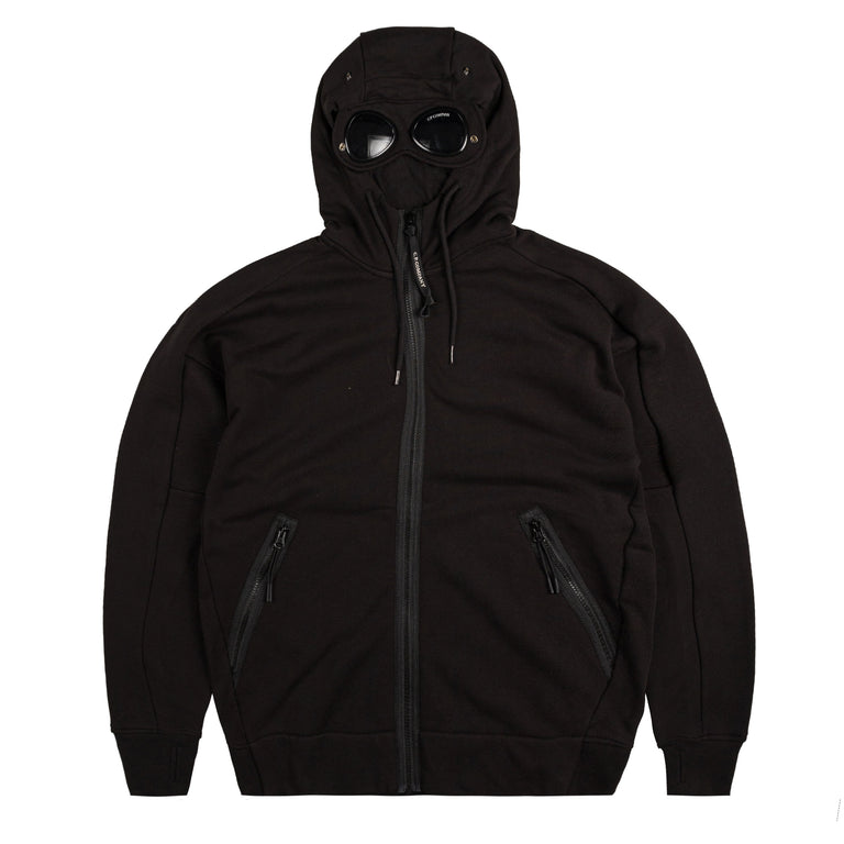 C.P. Company Diagonal Raised Fleece Goggle Sweatshirt - XXL / Black
