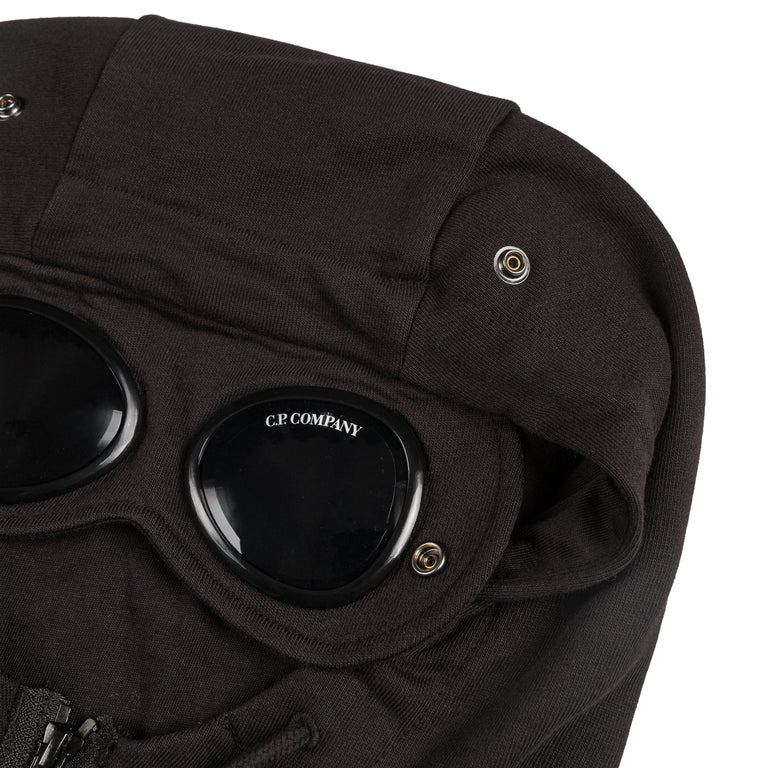 C.P. Company Diagonal Raised Fleece Goggle Sweatshirt - XXL / Black - 3
