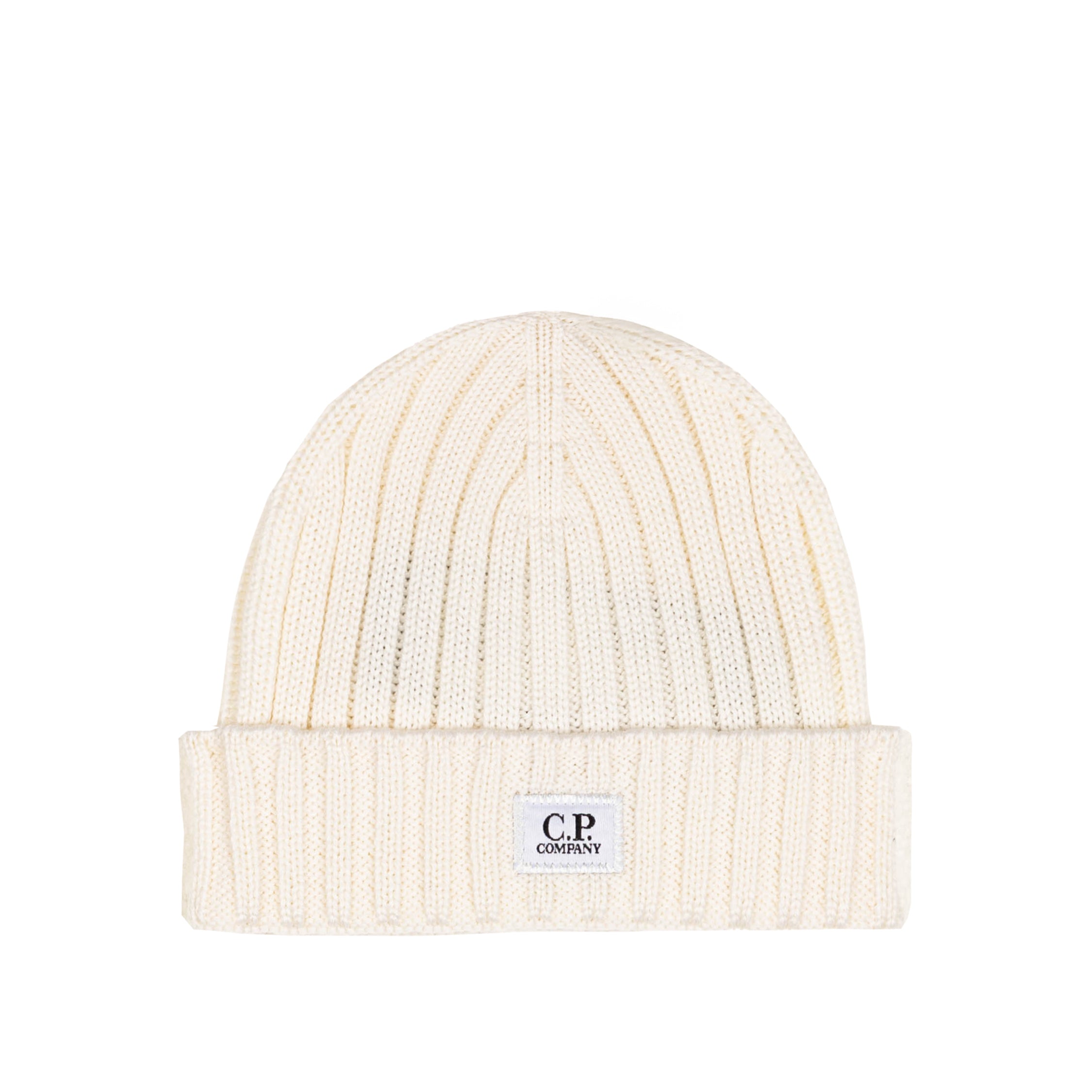 C.P. Company Extra Fine Merino Wool Knit Logo Beanie » bestel nu