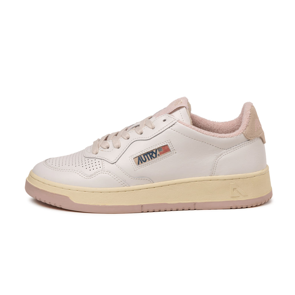 スニーカー Autry White Pink Medalist Sneakers Autry Medalist Low Sneakers In White And Powder Leather And
