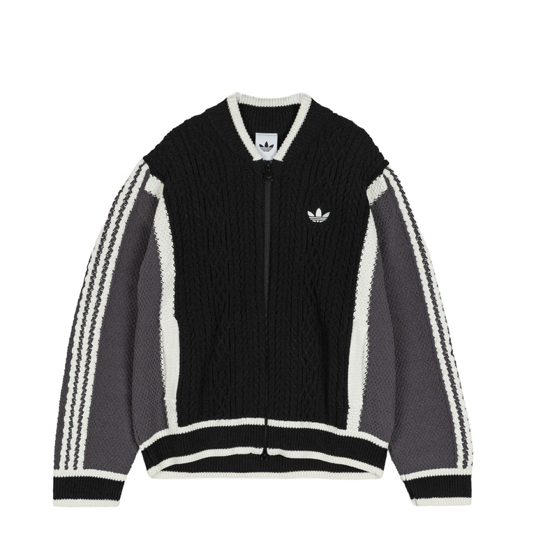 Adidas Retro Remix Cardigan - M / Black / Grey Strata / Off White
