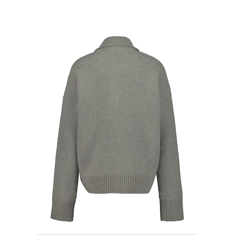 AMI Paris	Ami De Coeur Polo - XXL / Grey / Off White - 2
