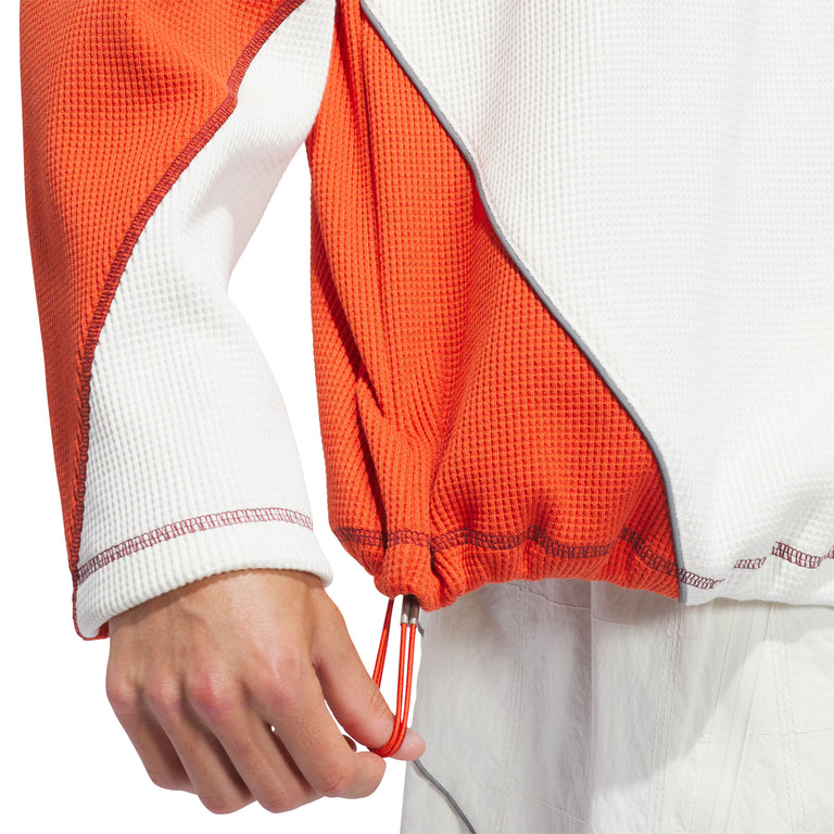 Adidas La Cienega Long Sleeve Sports Tee - XL / Off White / Preloved Red / Maroon - 4
