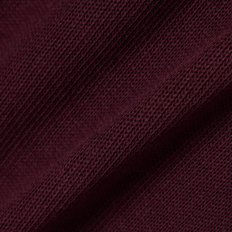 Lacoste Ribbed Cotton Polo Collar Sweatshirt - L / Chestnut Brown - 3