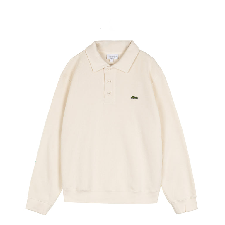 Lacoste Ribbed Cotton Polo Collar Sweatshirt - L / Lapland
