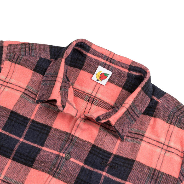 Sky High Farm Universe Flannel Button Down Shirt Woven - XL / Pink - 2
