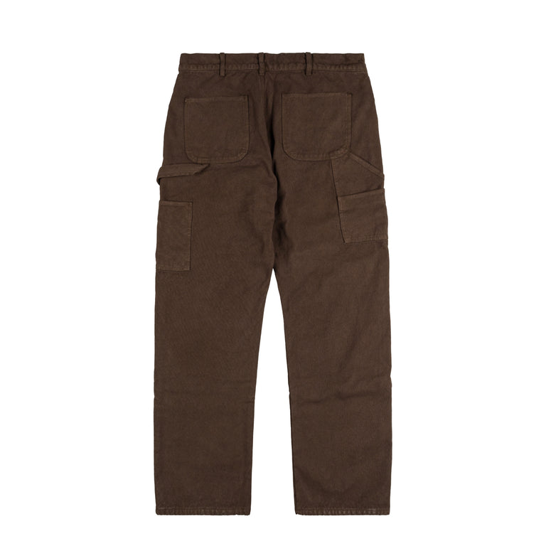Sky High Farm Universe Flannel Lined Canvas Double Knee Pants Woven - XL / Brown - 2
