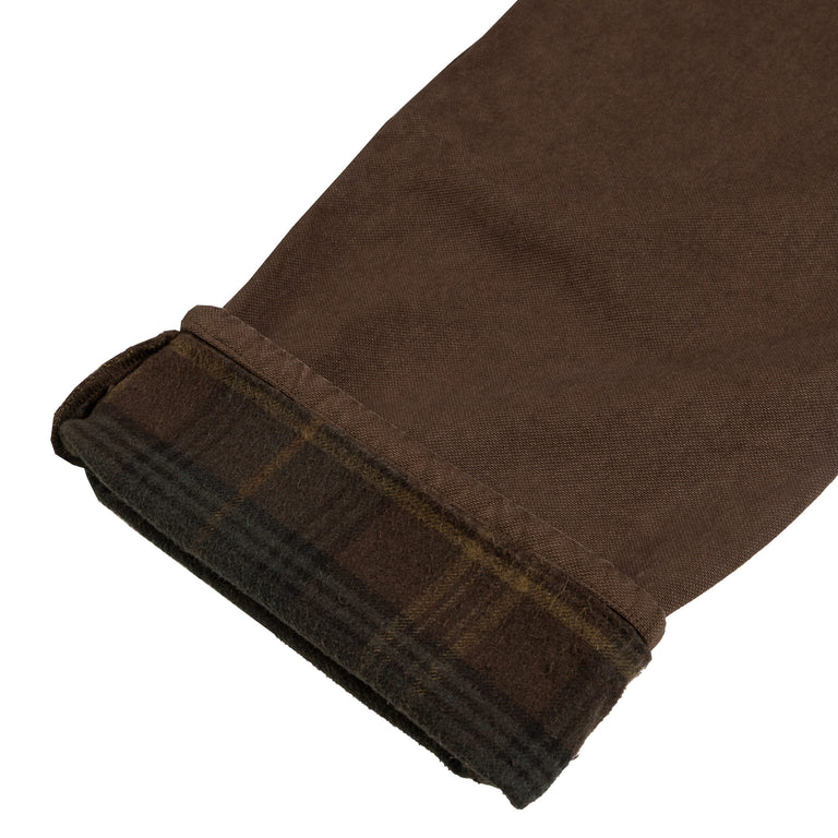 Sky High Farm Universe Flannel Lined Canvas Double Knee Pants Woven - XL / Brown - 5
