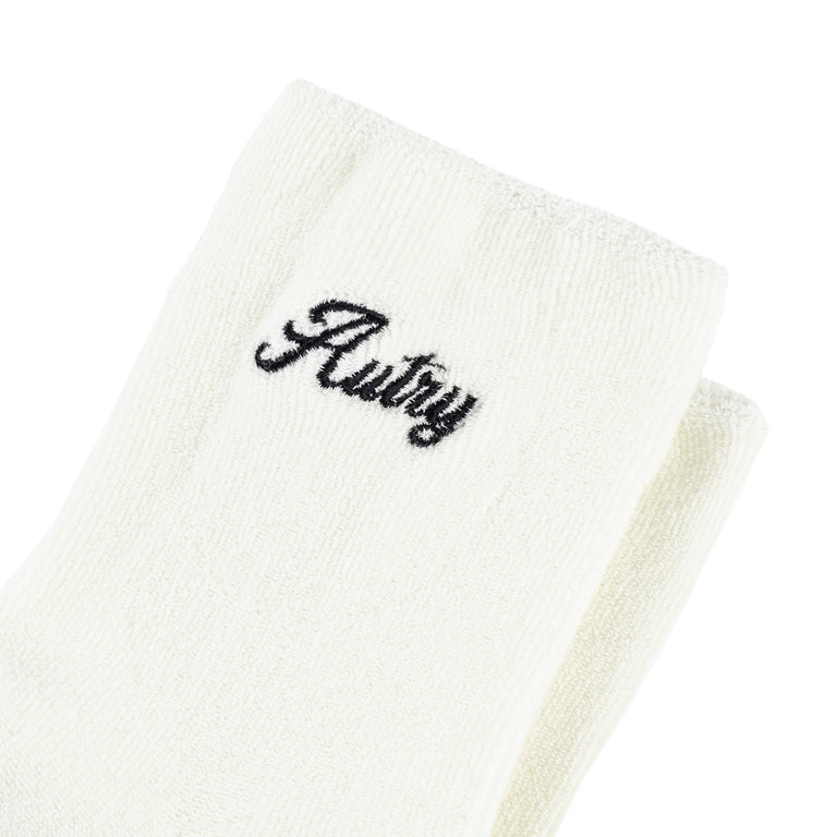 Autry Script Logo Socks - S / Cream - 2